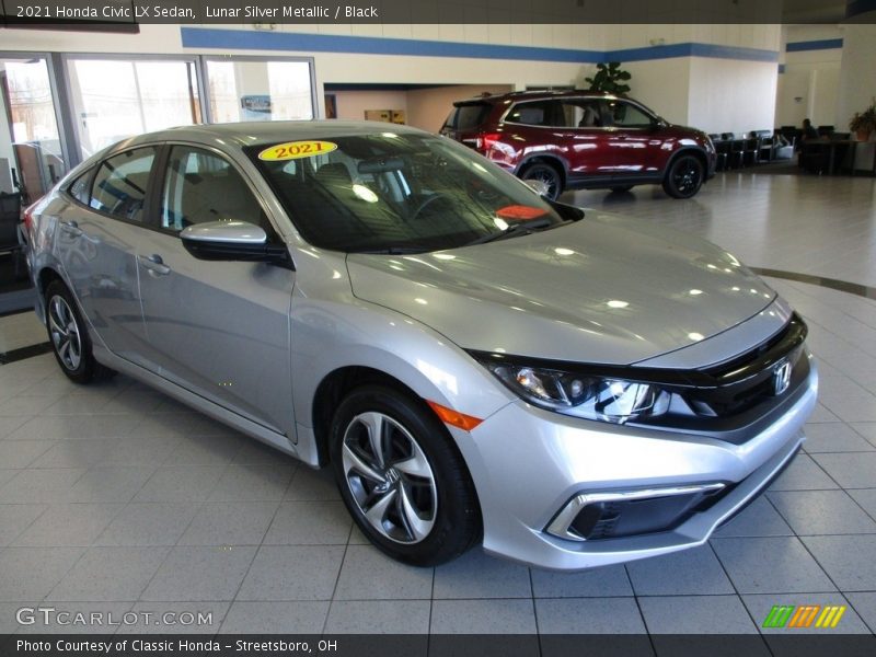 Lunar Silver Metallic / Black 2021 Honda Civic LX Sedan