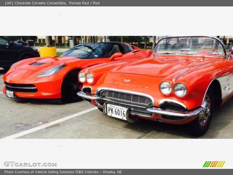 Roman Red / Red 1961 Chevrolet Corvette Convertible