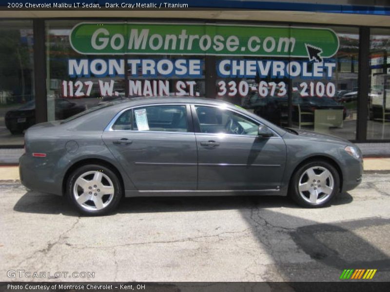 Dark Gray Metallic / Titanium 2009 Chevrolet Malibu LT Sedan