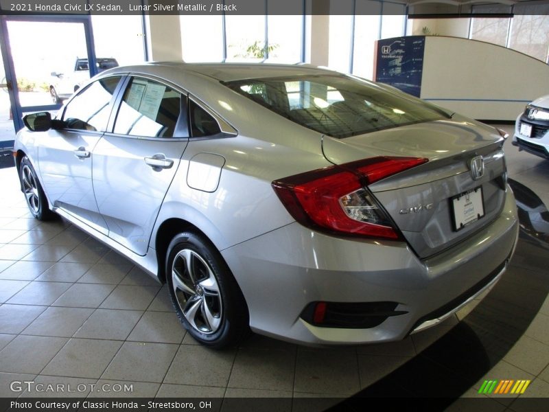 Lunar Silver Metallic / Black 2021 Honda Civic LX Sedan