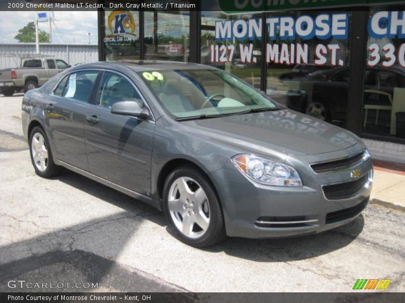 Dark Gray Metallic / Titanium 2009 Chevrolet Malibu LT Sedan