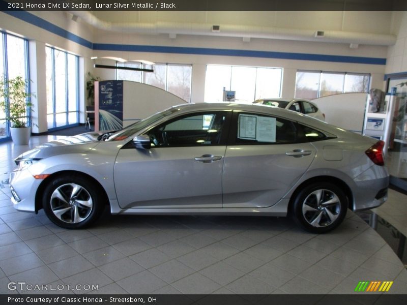 Lunar Silver Metallic / Black 2021 Honda Civic LX Sedan