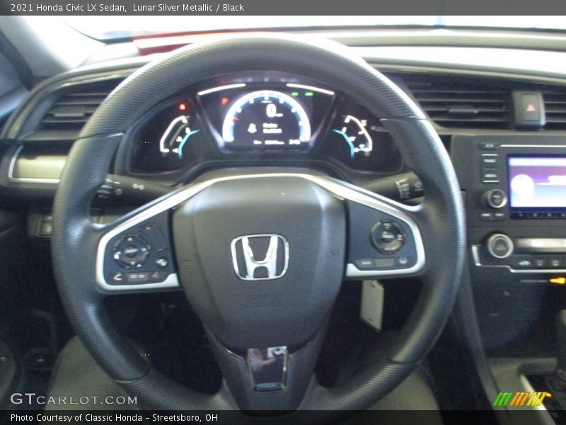 Lunar Silver Metallic / Black 2021 Honda Civic LX Sedan