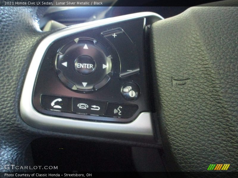 Lunar Silver Metallic / Black 2021 Honda Civic LX Sedan
