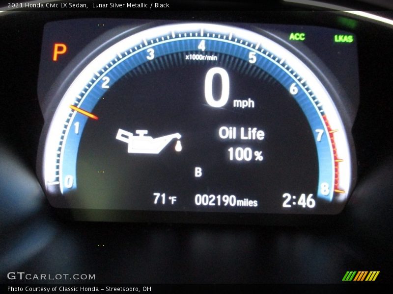 Lunar Silver Metallic / Black 2021 Honda Civic LX Sedan