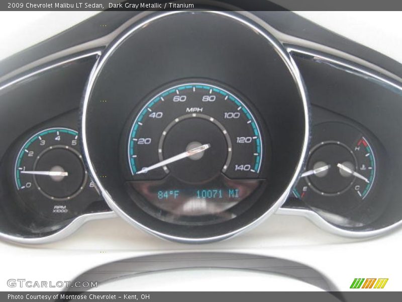 Dark Gray Metallic / Titanium 2009 Chevrolet Malibu LT Sedan