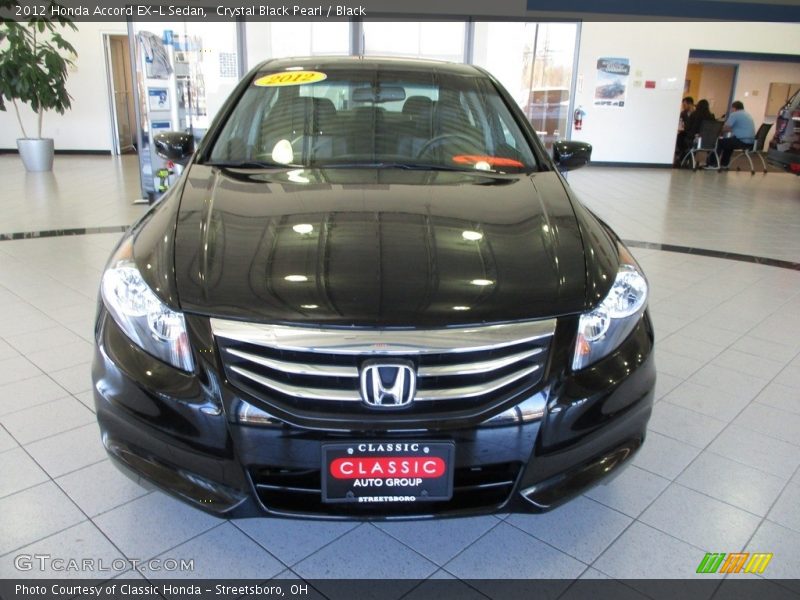Crystal Black Pearl / Black 2012 Honda Accord EX-L Sedan