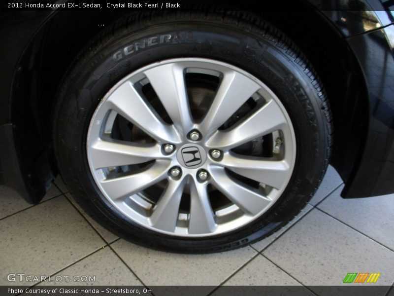 Crystal Black Pearl / Black 2012 Honda Accord EX-L Sedan