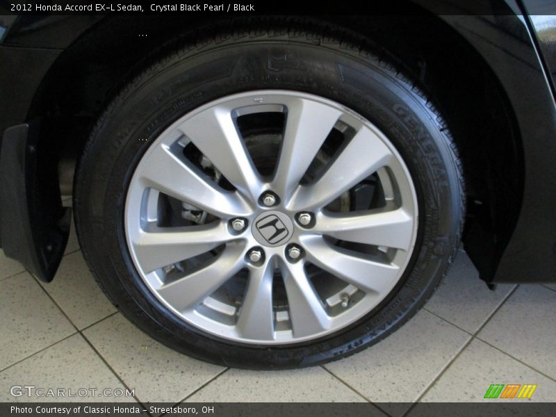 Crystal Black Pearl / Black 2012 Honda Accord EX-L Sedan