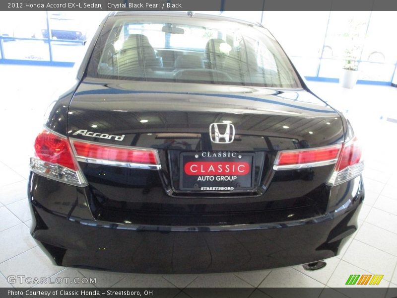 Crystal Black Pearl / Black 2012 Honda Accord EX-L Sedan