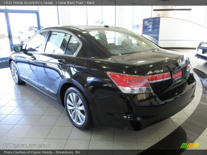 Crystal Black Pearl / Black 2012 Honda Accord EX-L Sedan