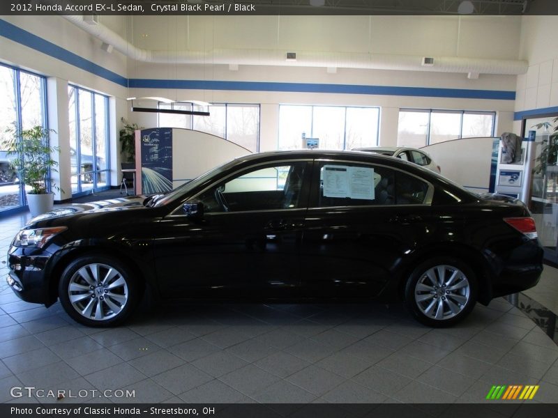 Crystal Black Pearl / Black 2012 Honda Accord EX-L Sedan