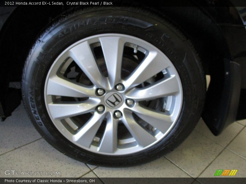 Crystal Black Pearl / Black 2012 Honda Accord EX-L Sedan