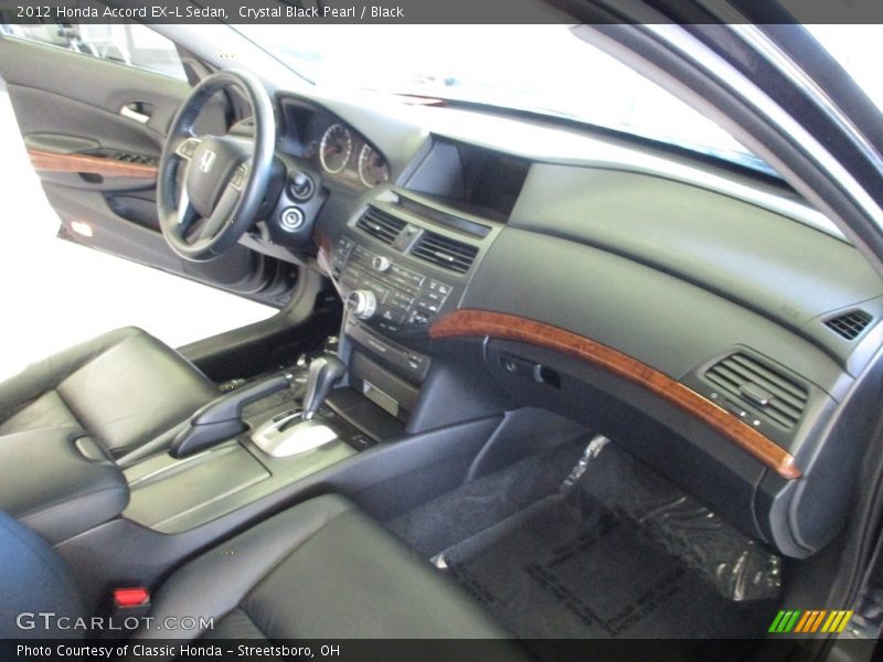 Crystal Black Pearl / Black 2012 Honda Accord EX-L Sedan