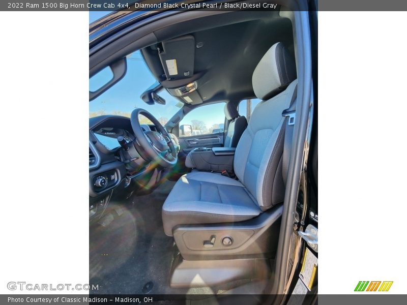 Diamond Black Crystal Pearl / Black/Diesel Gray 2022 Ram 1500 Big Horn Crew Cab 4x4