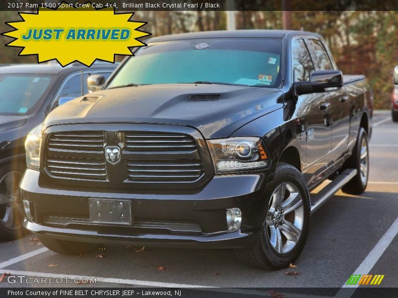 Brilliant Black Crystal Pearl / Black 2017 Ram 1500 Sport Crew Cab 4x4