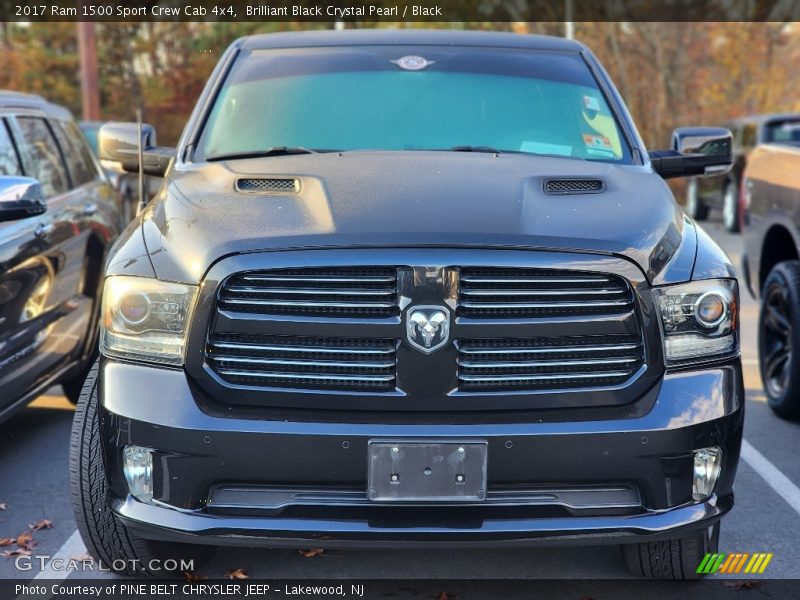 Brilliant Black Crystal Pearl / Black 2017 Ram 1500 Sport Crew Cab 4x4