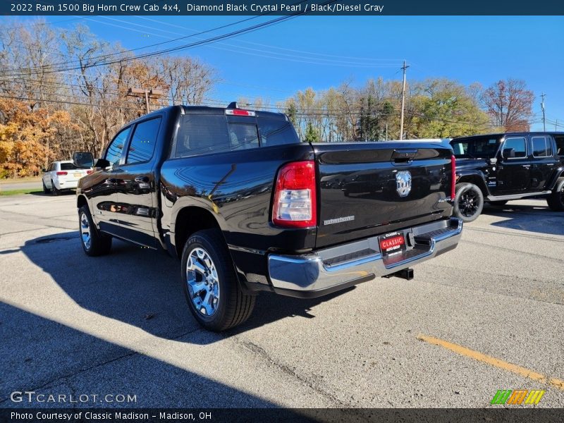 Diamond Black Crystal Pearl / Black/Diesel Gray 2022 Ram 1500 Big Horn Crew Cab 4x4