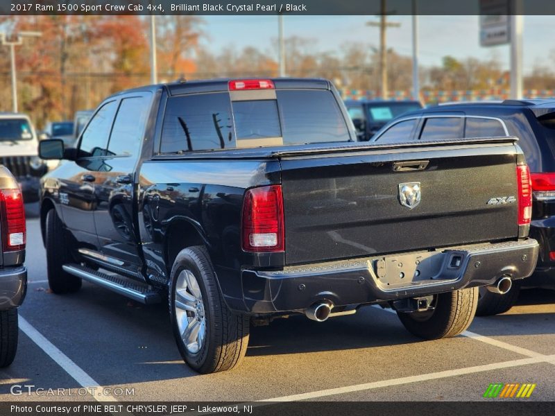 Brilliant Black Crystal Pearl / Black 2017 Ram 1500 Sport Crew Cab 4x4
