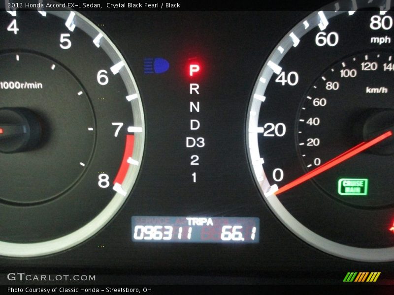 Crystal Black Pearl / Black 2012 Honda Accord EX-L Sedan