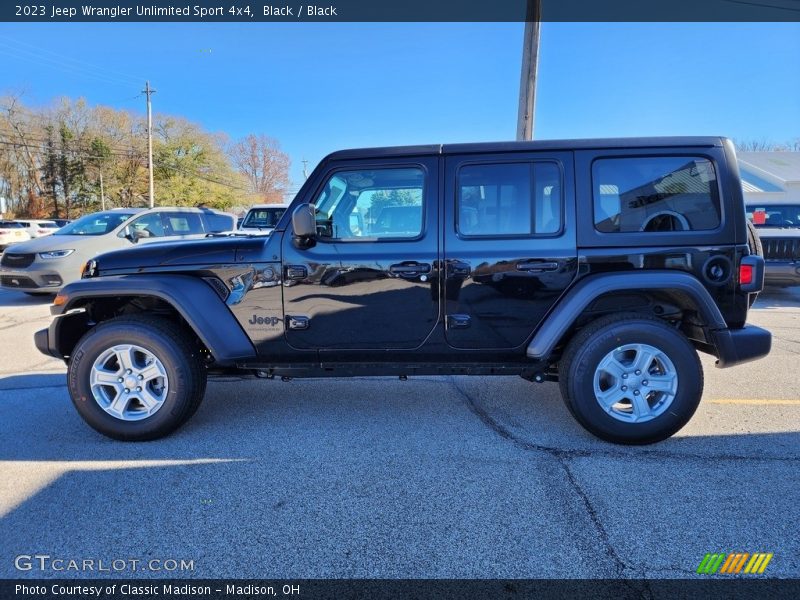Black / Black 2023 Jeep Wrangler Unlimited Sport 4x4