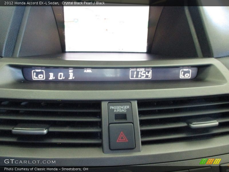 Crystal Black Pearl / Black 2012 Honda Accord EX-L Sedan