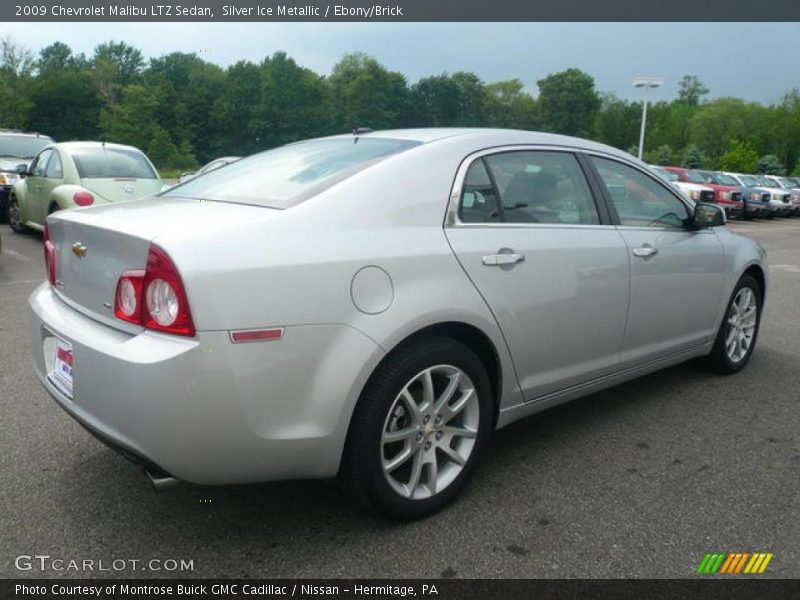 Silver Ice Metallic / Ebony/Brick 2009 Chevrolet Malibu LTZ Sedan