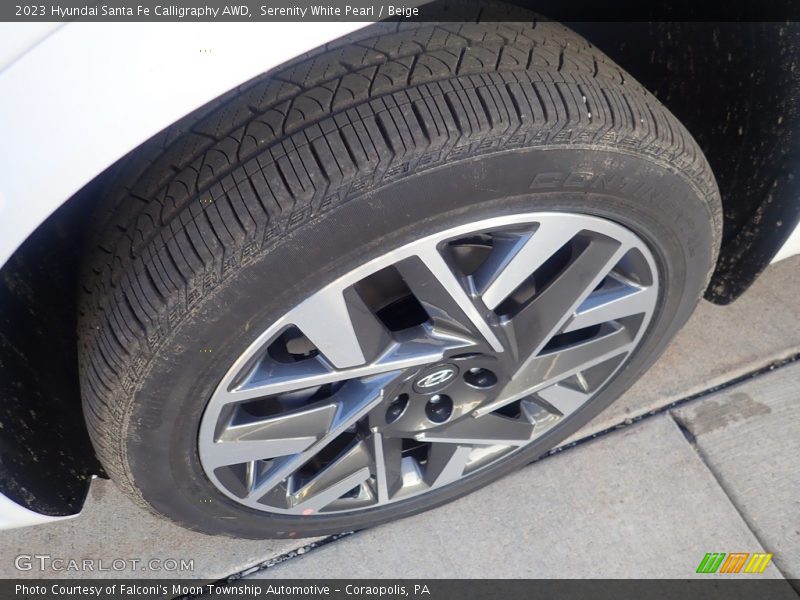 Serenity White Pearl / Beige 2023 Hyundai Santa Fe Calligraphy AWD