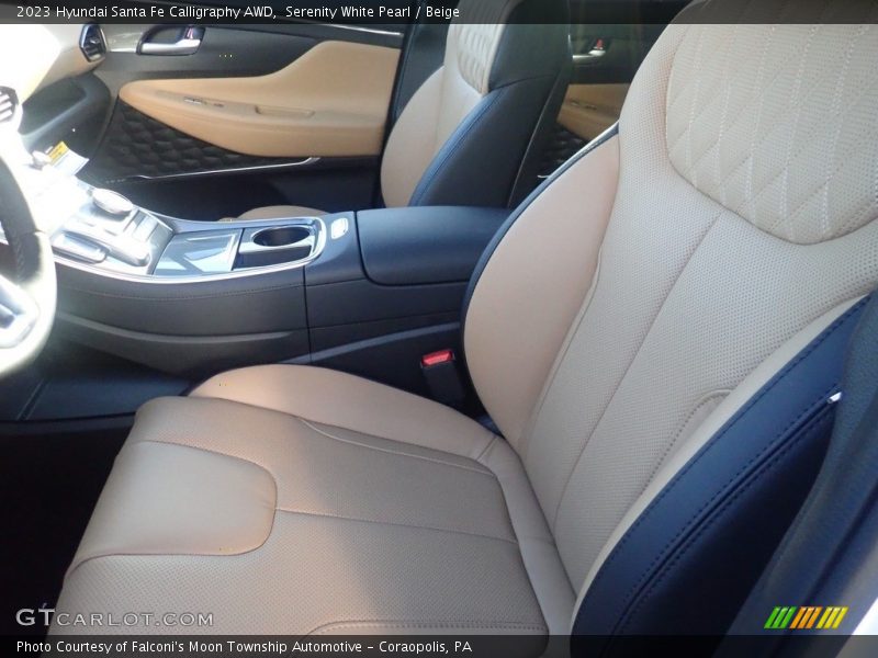 Serenity White Pearl / Beige 2023 Hyundai Santa Fe Calligraphy AWD