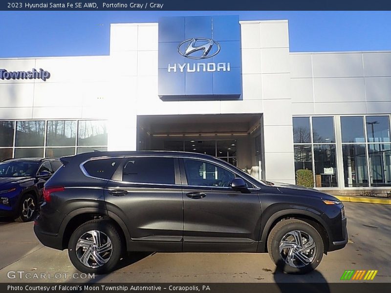 Portofino Gray / Gray 2023 Hyundai Santa Fe SE AWD