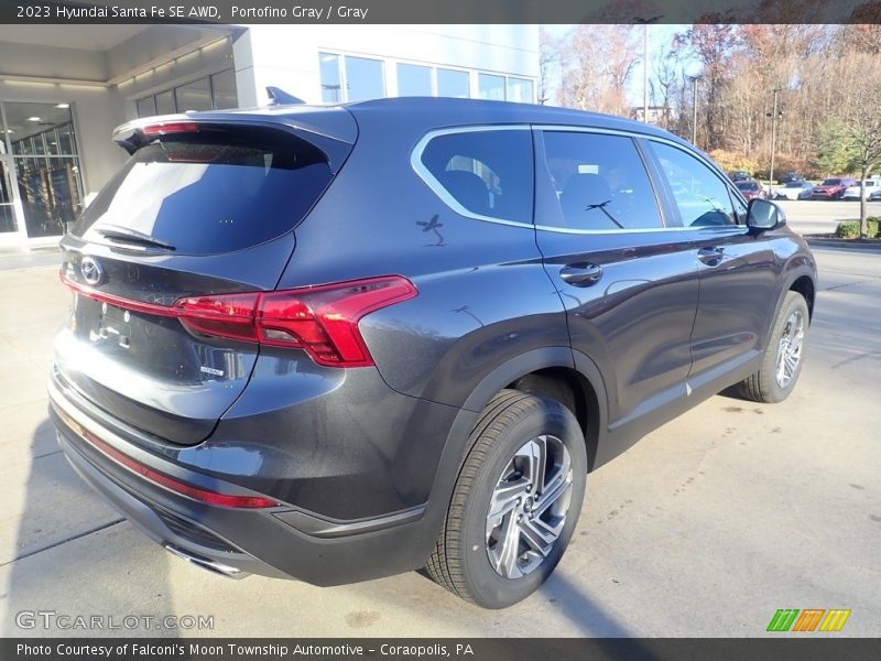 Portofino Gray / Gray 2023 Hyundai Santa Fe SE AWD