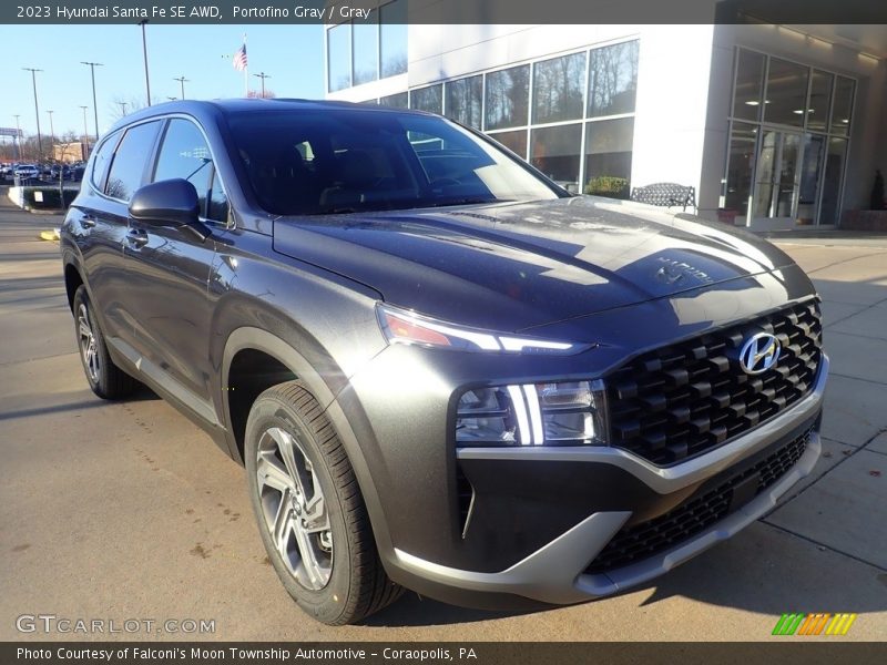 Portofino Gray / Gray 2023 Hyundai Santa Fe SE AWD