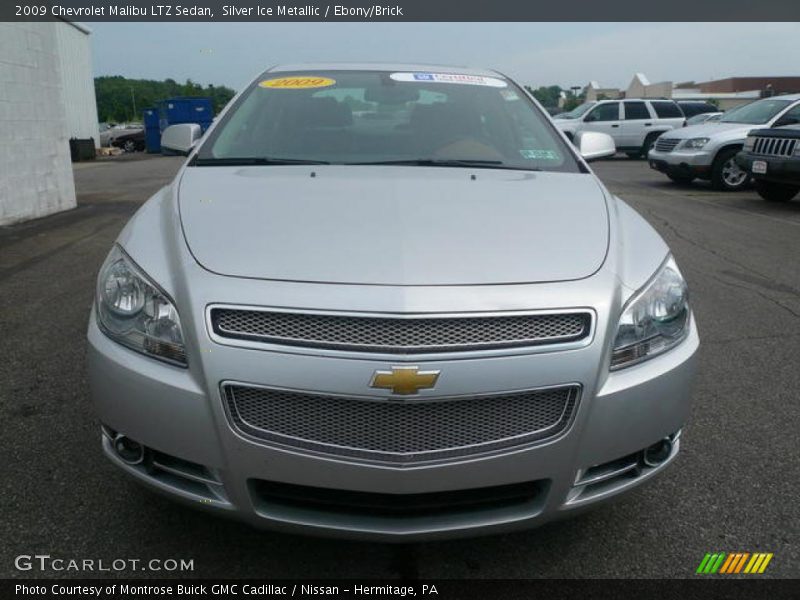 Silver Ice Metallic / Ebony/Brick 2009 Chevrolet Malibu LTZ Sedan
