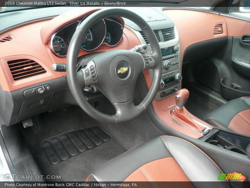 Silver Ice Metallic / Ebony/Brick 2009 Chevrolet Malibu LTZ Sedan