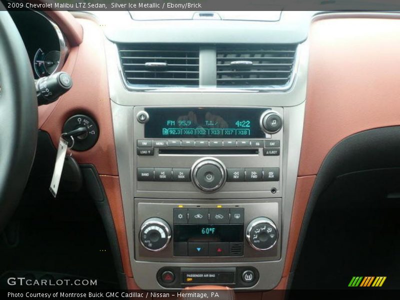Silver Ice Metallic / Ebony/Brick 2009 Chevrolet Malibu LTZ Sedan