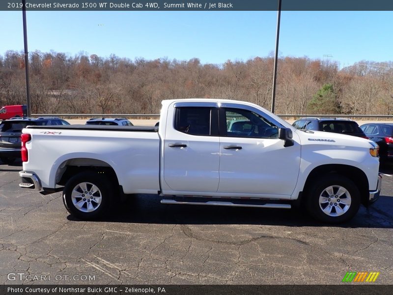 Summit White / Jet Black 2019 Chevrolet Silverado 1500 WT Double Cab 4WD