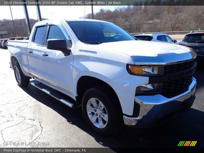 Summit White / Jet Black 2019 Chevrolet Silverado 1500 WT Double Cab 4WD