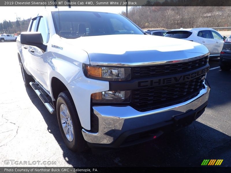 Summit White / Jet Black 2019 Chevrolet Silverado 1500 WT Double Cab 4WD