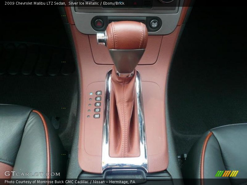 Silver Ice Metallic / Ebony/Brick 2009 Chevrolet Malibu LTZ Sedan