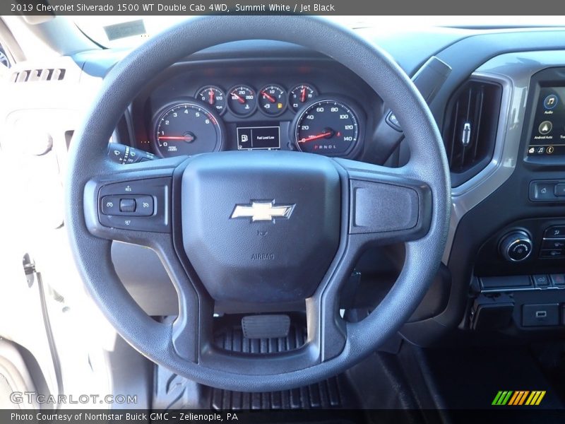 Summit White / Jet Black 2019 Chevrolet Silverado 1500 WT Double Cab 4WD
