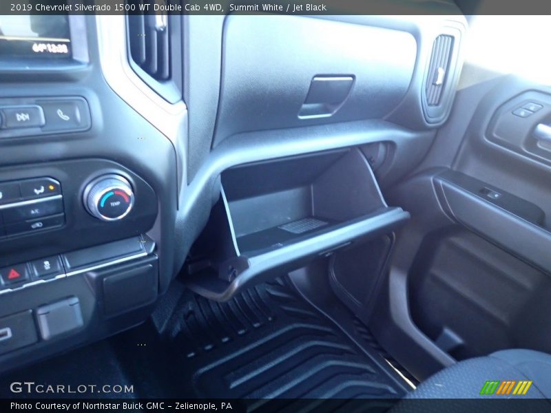 Summit White / Jet Black 2019 Chevrolet Silverado 1500 WT Double Cab 4WD