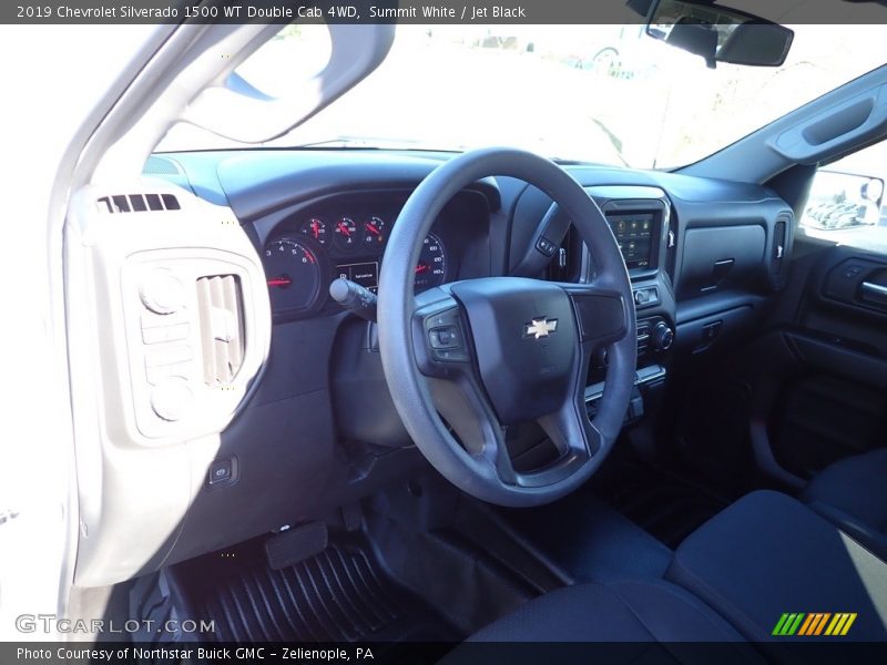 Summit White / Jet Black 2019 Chevrolet Silverado 1500 WT Double Cab 4WD
