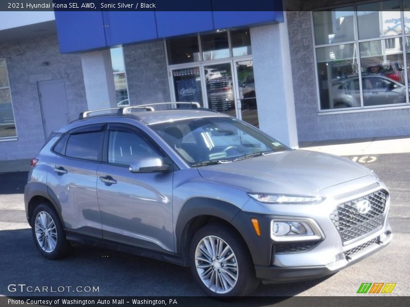 Sonic Silver / Black 2021 Hyundai Kona SEL AWD