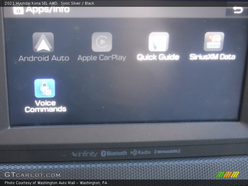 Sonic Silver / Black 2021 Hyundai Kona SEL AWD