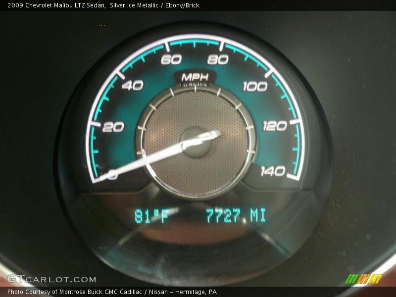 Silver Ice Metallic / Ebony/Brick 2009 Chevrolet Malibu LTZ Sedan