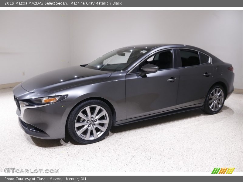 Machine Gray Metallic / Black 2019 Mazda MAZDA3 Select Sedan