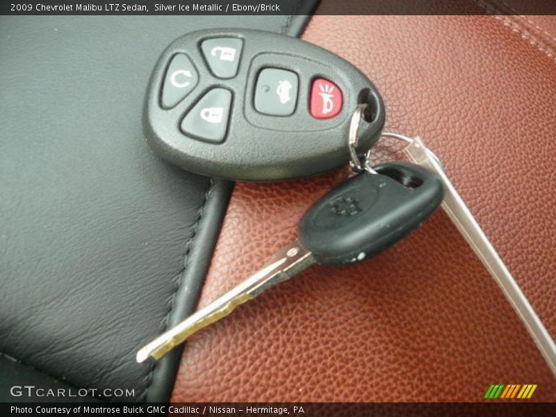 Silver Ice Metallic / Ebony/Brick 2009 Chevrolet Malibu LTZ Sedan