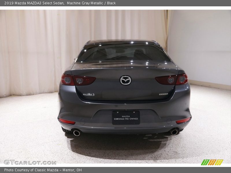 Machine Gray Metallic / Black 2019 Mazda MAZDA3 Select Sedan