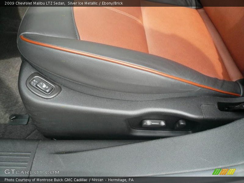 Silver Ice Metallic / Ebony/Brick 2009 Chevrolet Malibu LTZ Sedan