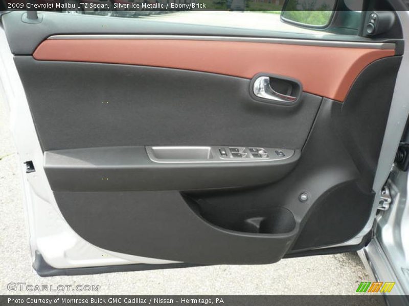 Silver Ice Metallic / Ebony/Brick 2009 Chevrolet Malibu LTZ Sedan